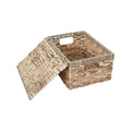 Panier de rangement en matériaux naturels pour usage domestique - 30 x 30 x 25