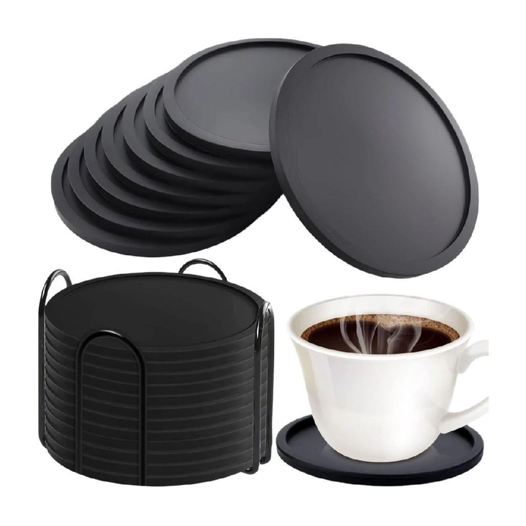 Sous-plats en silicone pour boissons chaudes - 10 x 10 x 1