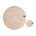 Tapis circulaire en jute tissé - Pour décoration intérieure ou extérieure - Matière naturelle - Dimensions variables selon le modèle